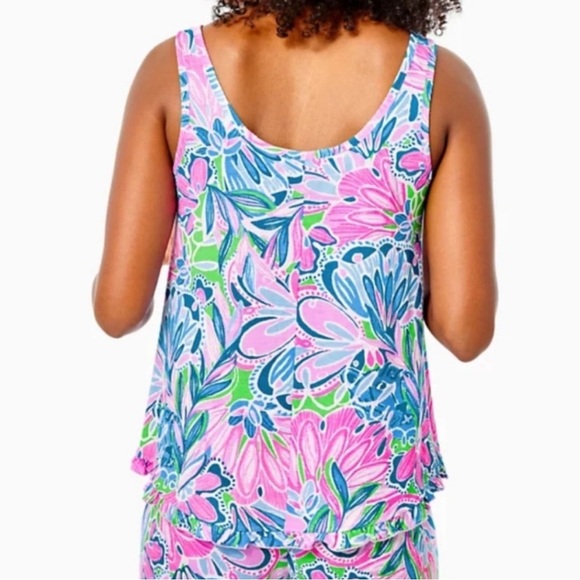 NWT Lilly Pulitzer Ruffle Pajama Tank Top Size S - Picture 4 of 10